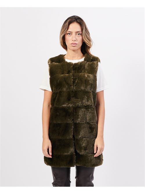 Gio Cellini sleeveless jacket in eco fur GIO CELLINI | EP034VERDE